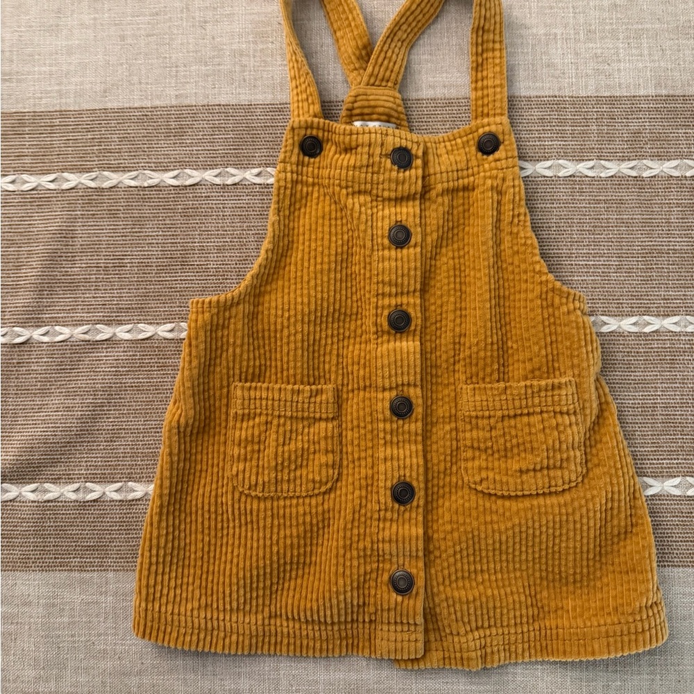Max Studio Kids Mustard Corduroy Pinafore